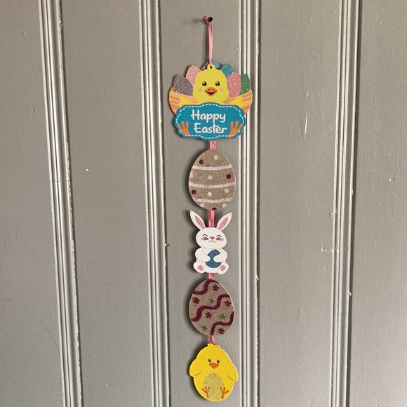 2/$20 NWT Precious Glittered Happy Easter π£ π & Eggs Hanging Decoration Sign - Picture 9 of 12